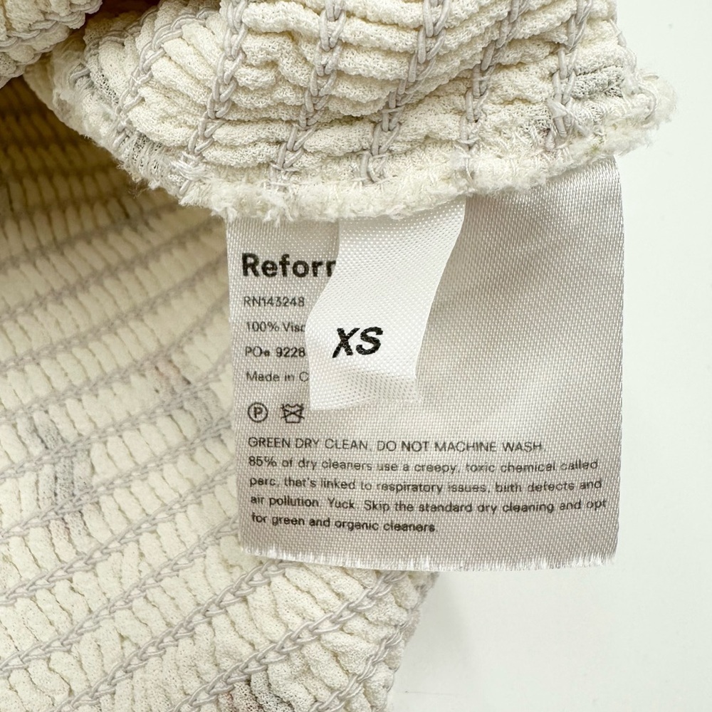Reformation Sally Crop Top Smocked - Picture 6 of 7